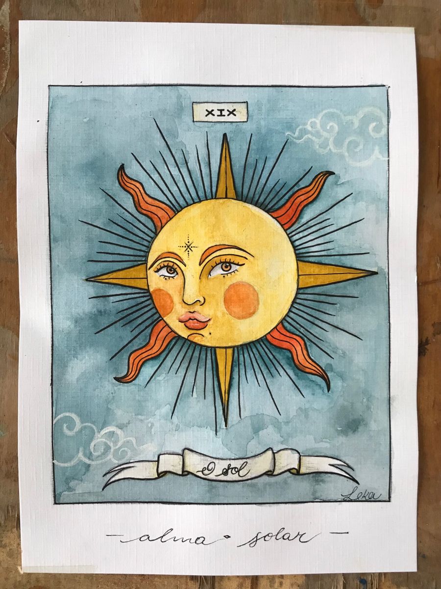 Cartas de tarot pintadas a mano